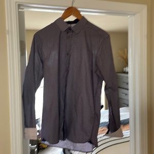 Ted Baker Mens Dress Shirt. Size 16. Purple.
